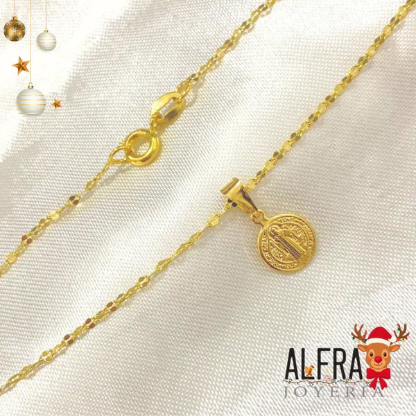 PROMO CADENA+DIJE MEDALLA SAN BENITO