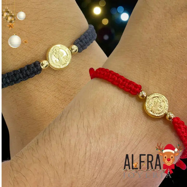 PROMO DUO PULSERAS TEJIDAS SAN BENITO