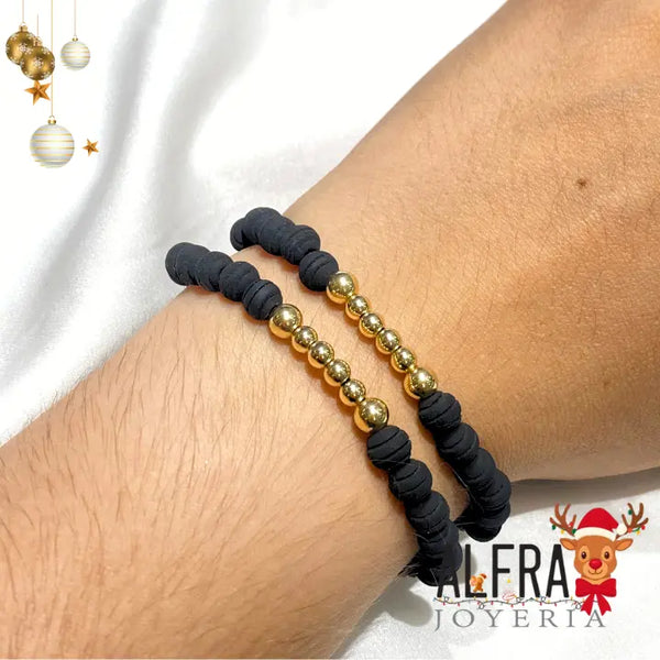 PROMO DUO PULSERAS TEJIDAS  6 BALINES