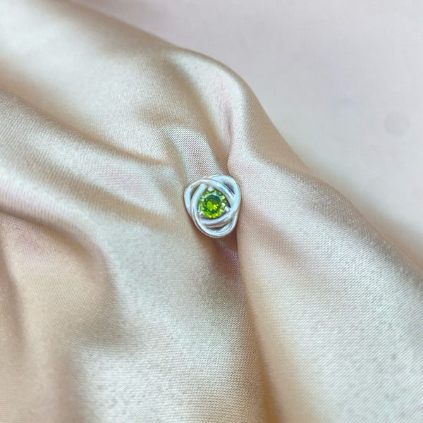 PASADOR PARA BRAZALETE TRENZADO CON CIRCON VERDE