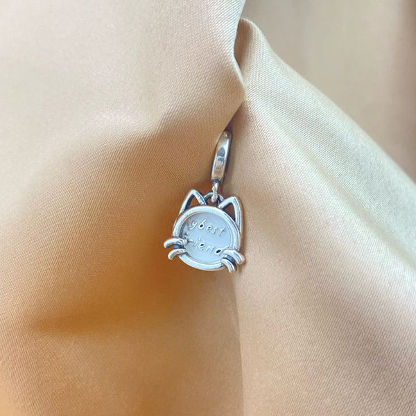 DIJE PARA BRAZALETE DE SILUETA DE GATO DE MEJOR AMIGA