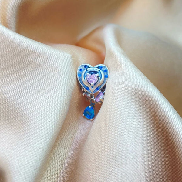 PASADOR PARA BRAZALETE DE CORAZON CON CIRCONES