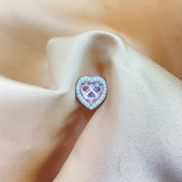 DIJE PARA BRAZALETE DE CORAZON ROSADO