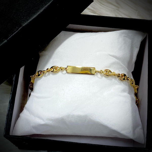 PULSERA PLACA MEDIANA GUCCI