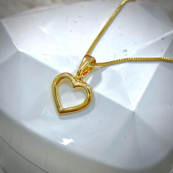 DIJE SILUETA CORAZON LISO