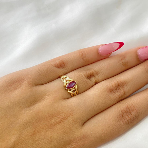 ANILLO CIRCON ROJO