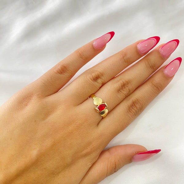 ANILLO CIRCON ROJO