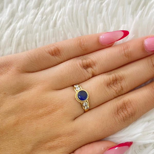 ANILLOS CIRCONES AZUL Y BLANCO