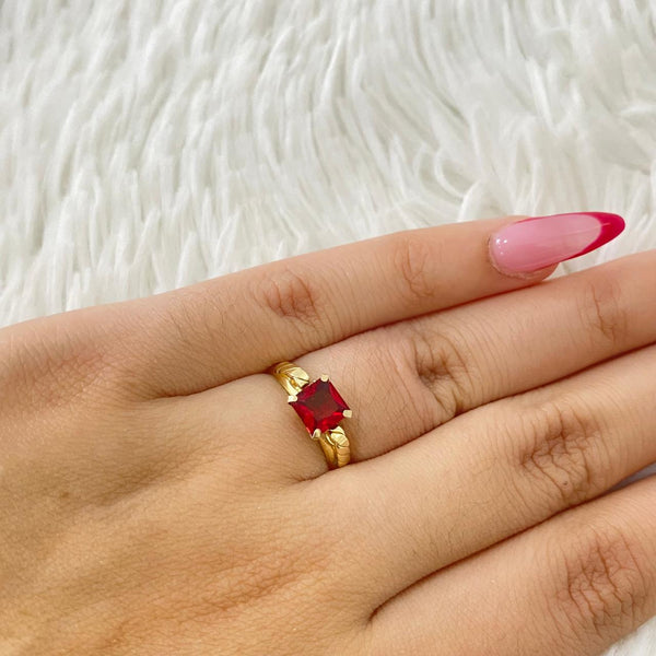 ANILLO CIRCON CUADRADO