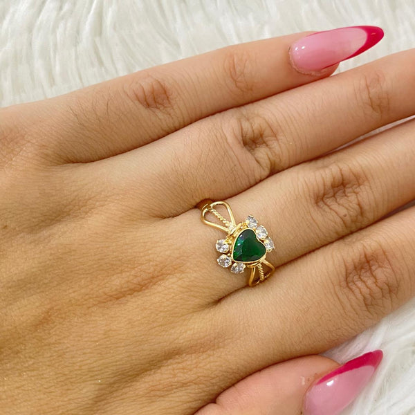 ANILLO CORAZON MITAD