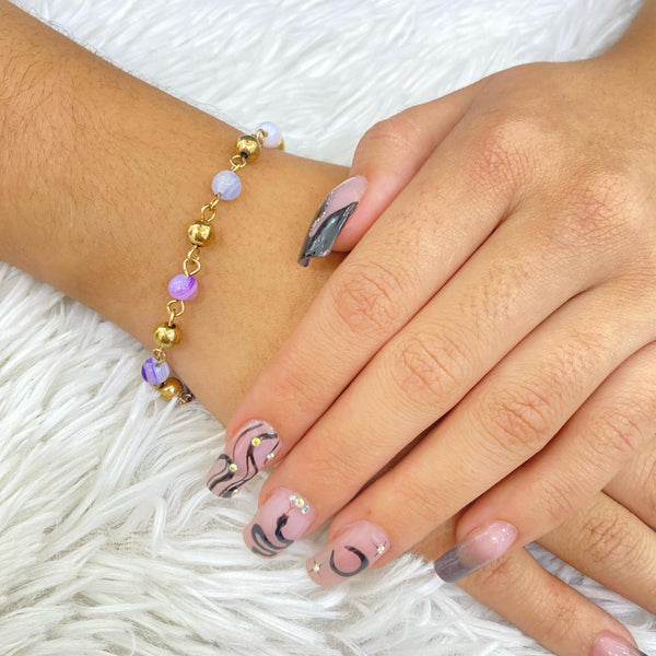 PULSERA ALAMBRE B6M LILA