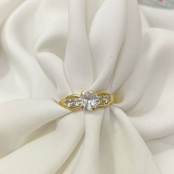 ANILLO CIRCON BLANCO- 2 CIRCONES LATERARES