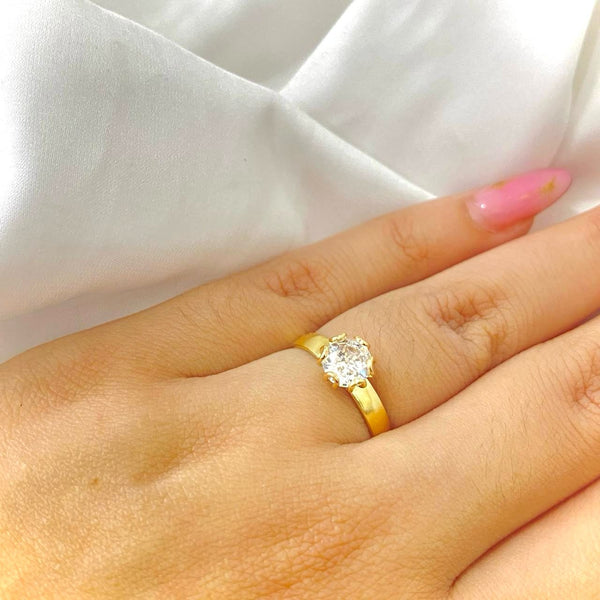 ANILLO SOLITARIO REDONDO