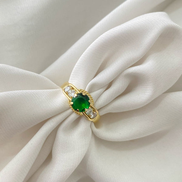 ANILLO CIRCON VERDE GRANDE