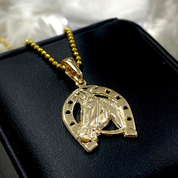 DIJE HERRADURA CABALLO MACIZO