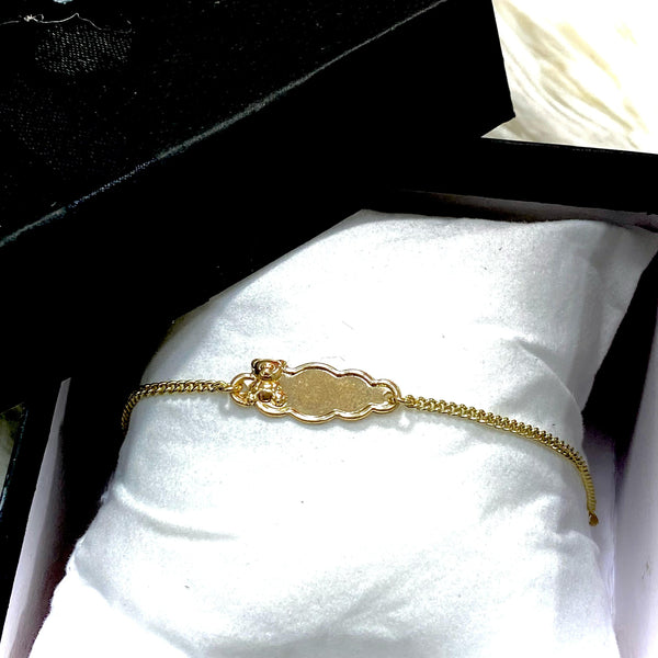 PULSERA PLACA CORTA